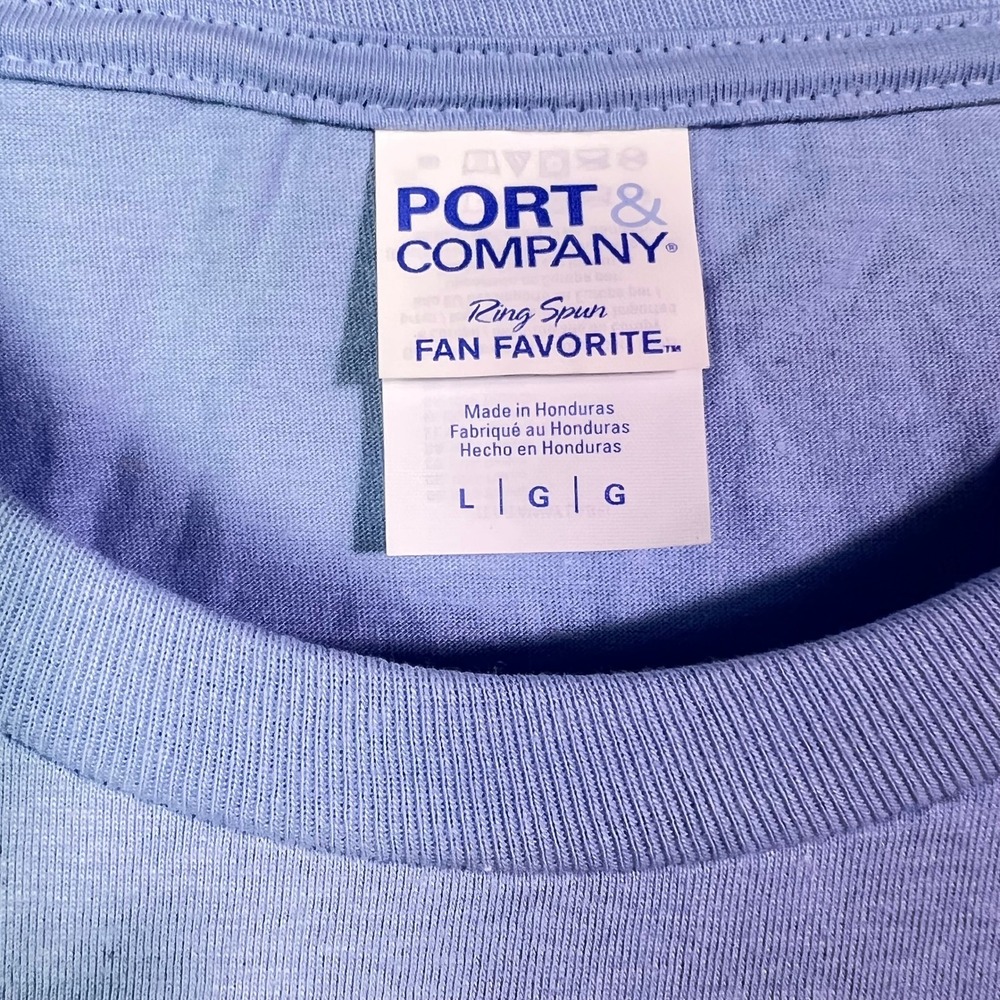 Port & Company Diaz Canel Singao Cuban Flag Graphic T-Shirt Light Blue Large - Picture 5 of 5